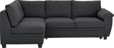 Collection - Fernando Fabric Left Corner - Sofa Bed - Charcoal